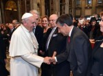PAPA FRANCESCO E GLI SPORTIVI ALLA MESSA DI NATALE A SAN PIETRO