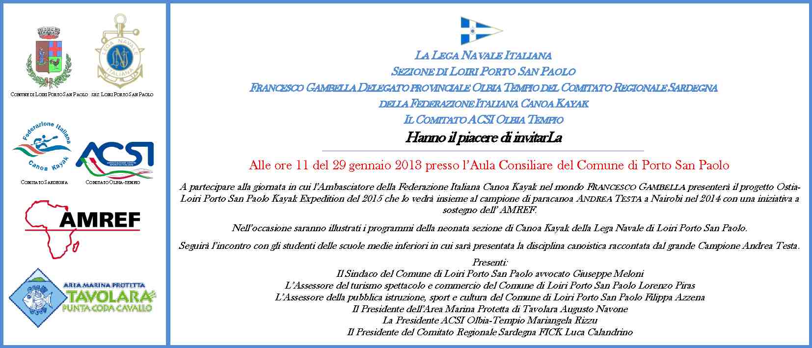 invito francesco 29 gennaio 2